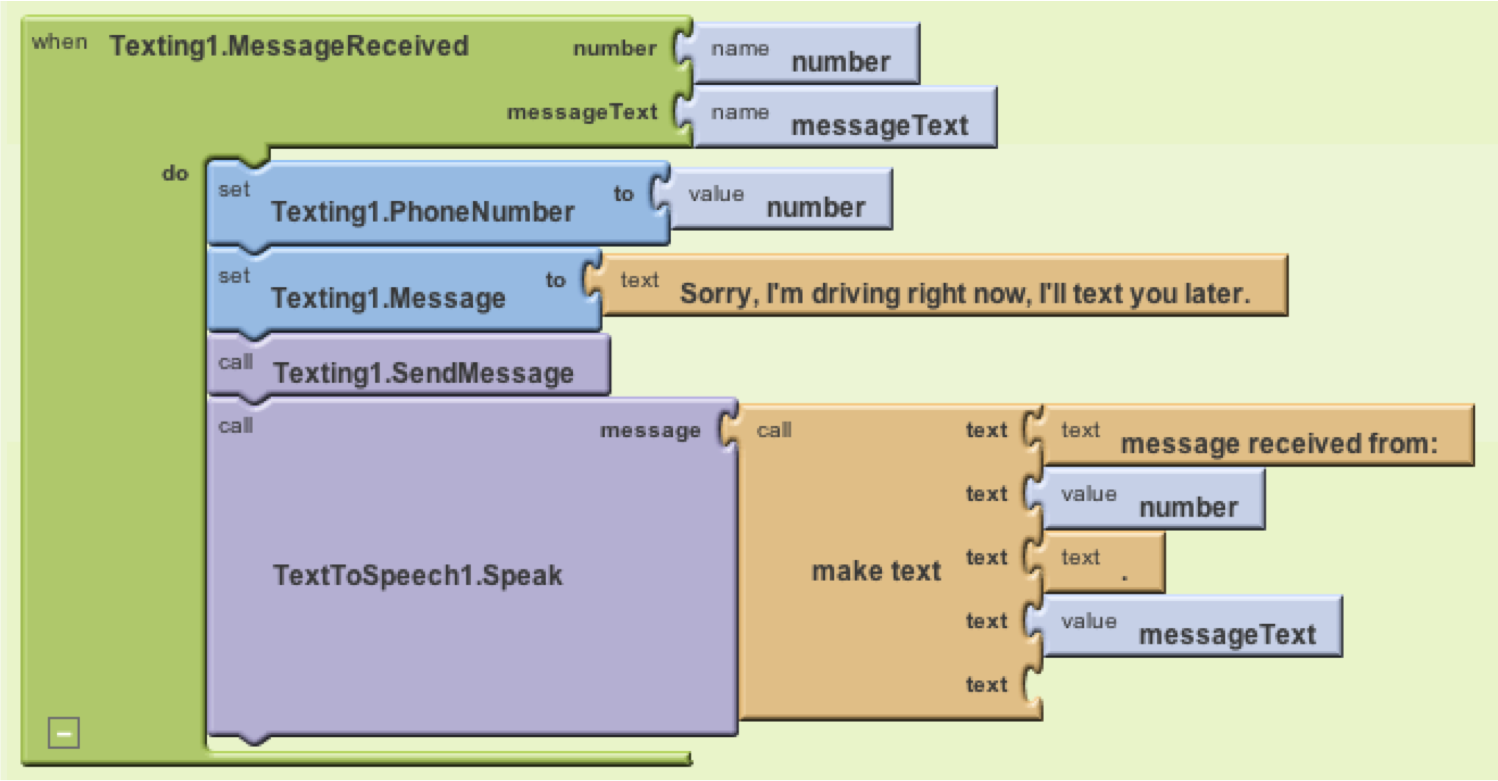 App Inventor blocks